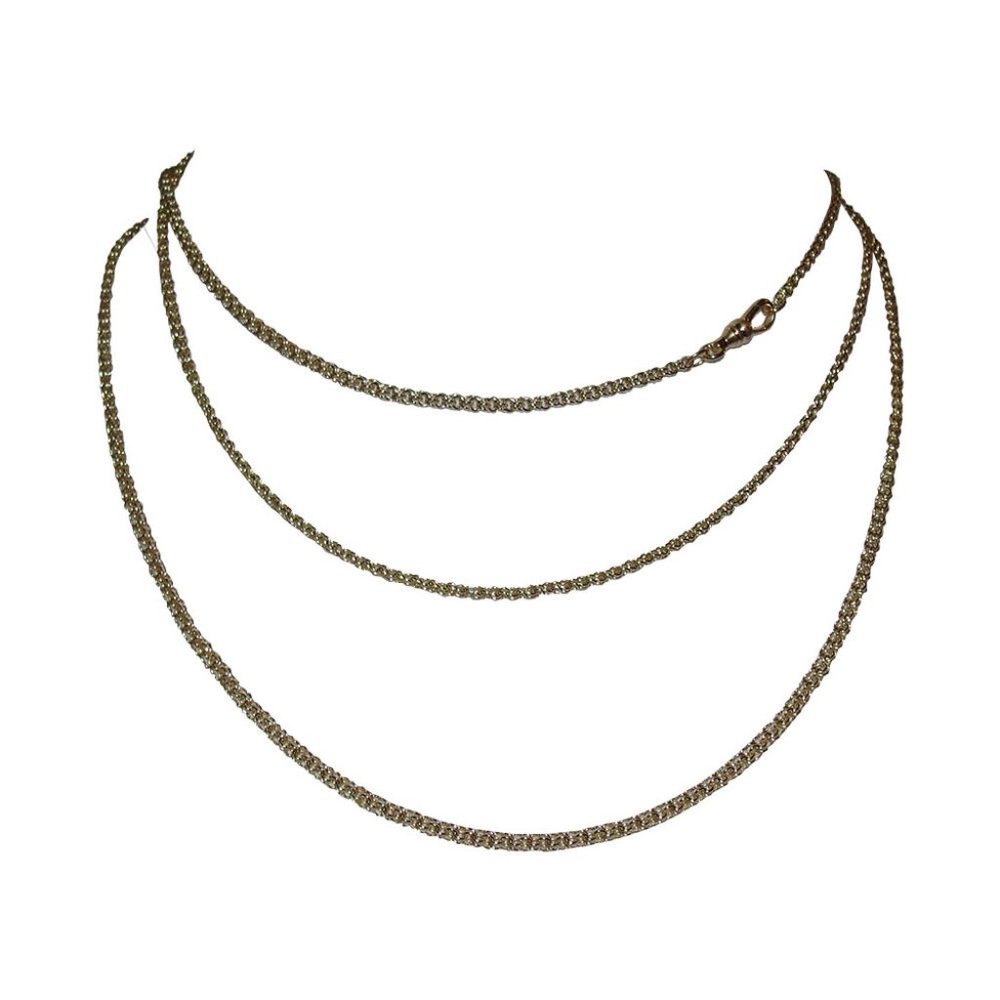 Alberto Juan 18 kt Gold Handmade Chain Flapper Nec